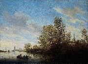 Salomon van Ruysdael River View near Deventer. oil painting picture wholesale